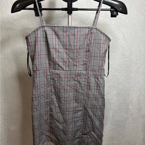 Forever 21 Plaid Mini Dress - Black, White, Red